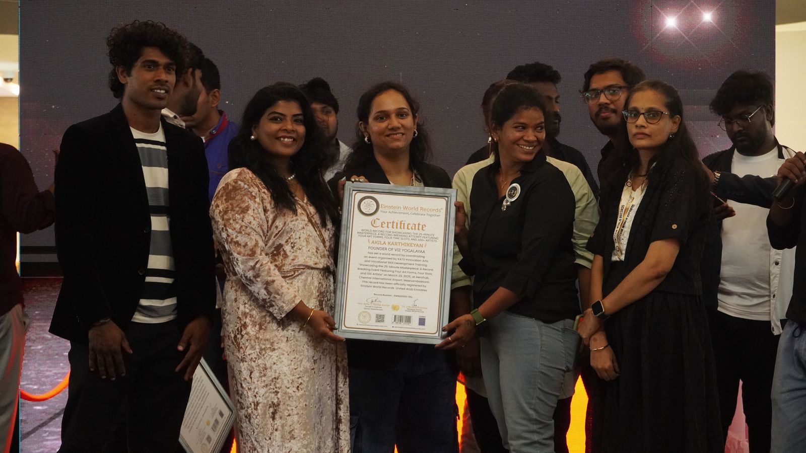 World Record for Showcasing the 25-Minute Masterpiece: A Record-Breaking Attempt Featuring Four Art Forms, Four Time Slots, and 100+ Artists